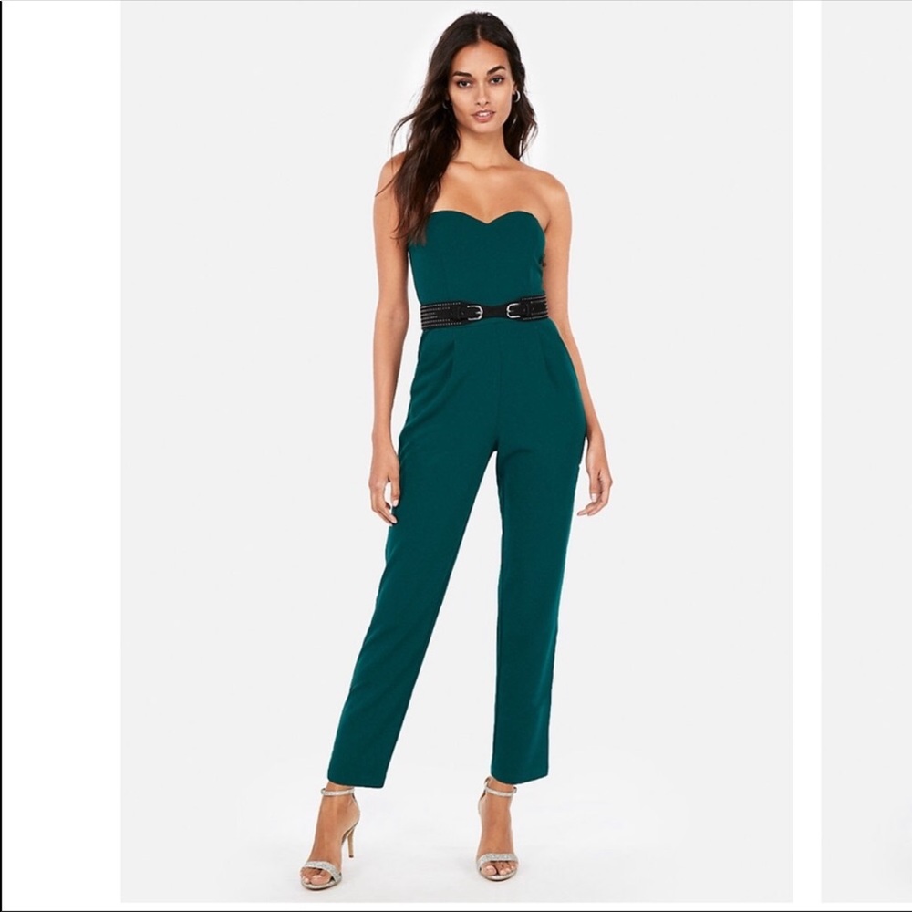 Teal jumpsuit Express